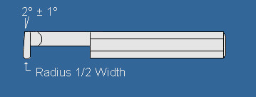 Groove Tool - Full Radius with Specs